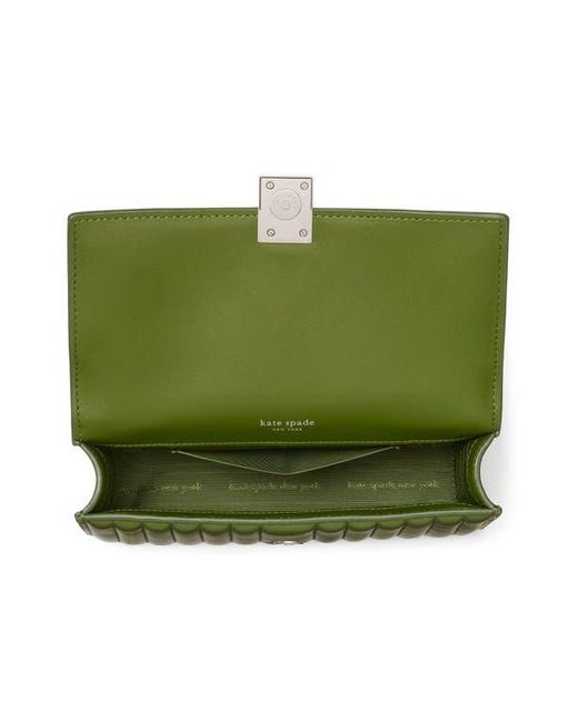 Kate Spade Green Mini Deco Quilted Leather Convertible Crossbody Bag