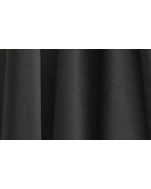 Dessy Collection Black Floral Embellished Strapless Fit & Flare Midi Cocktail Dress