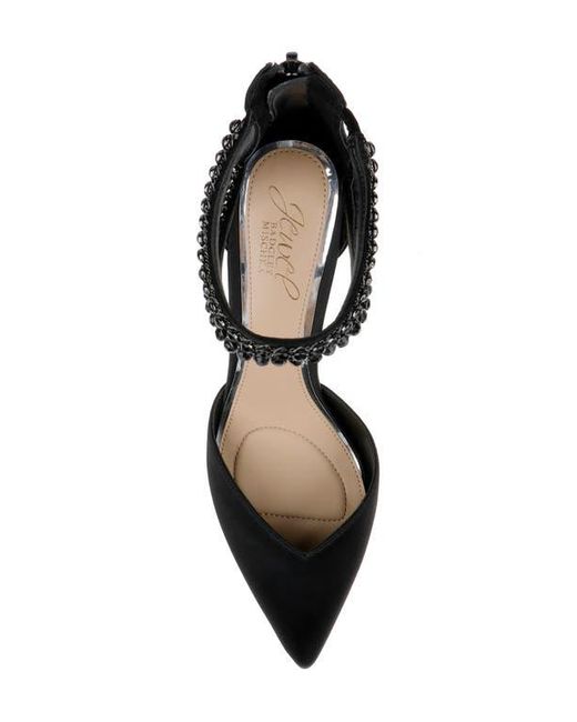 Badgley Mischka Black Emmi Ankle Strap Pointed Toe Pump
