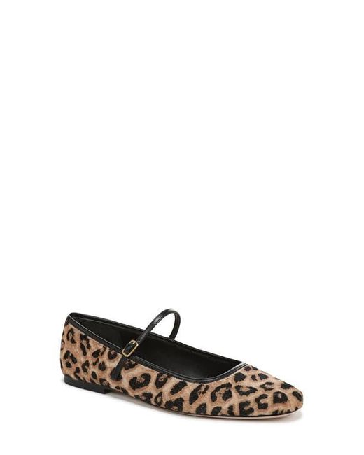 Veronica Beard White Ellie Genuine Calf Hair Mary Jane Flat