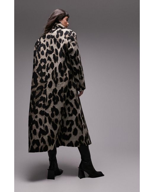 Topshop animal hotsell print coat