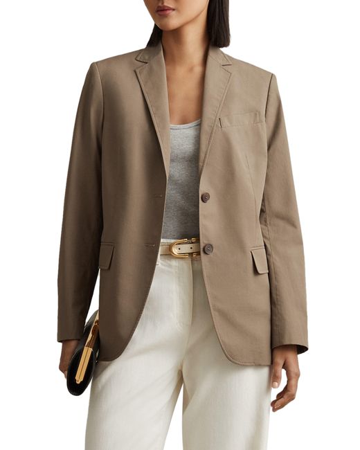 Reiss Brown Hope Cotton Jacket