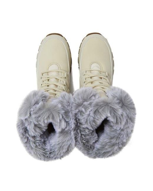 Lands' End White Wide Width Expedition Trail Waterproof Lace Up Snow Boots