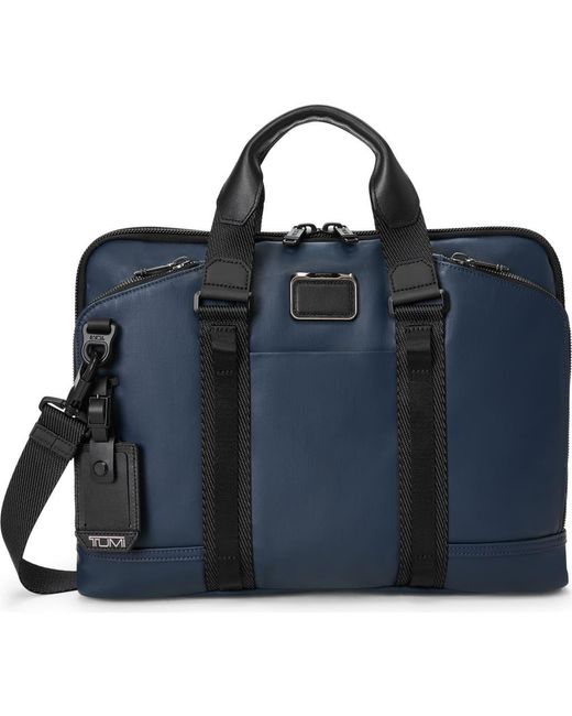 Tumi Black Alpha Bravo Academy Briefcase for men
