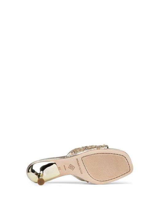 Donald J Pliner White Rikki Kitten Heel Slide Sandal