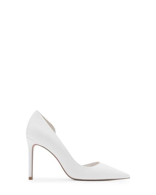 Mango White Audrey Half D'Orsay Pump