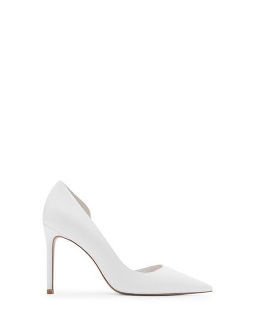 Mango White Audrey Half D'Orsay Pump