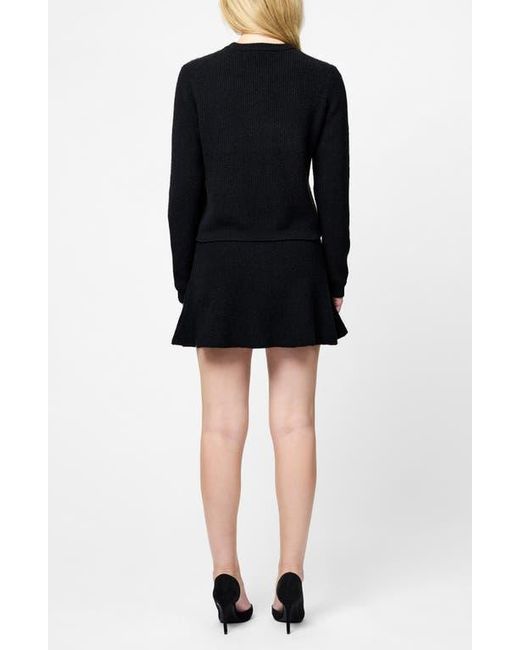 French Connection Black Vhari Rib Knit Top