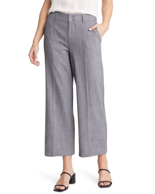 Wit & Wisdom 'ab'solution Skyrise Ankle Wide Leg Pants in Gray | Lyst