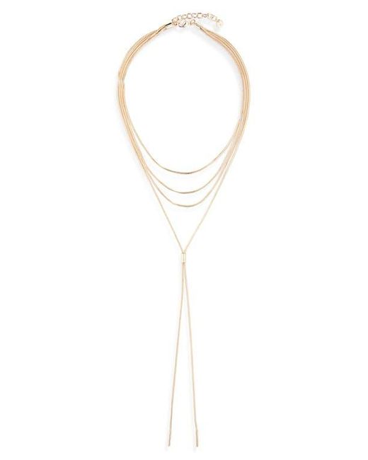 Nordstrom White Snake Chain Layered Y-Necklace