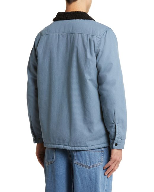 Vans Blue Faux Shearling Lined Drill Chore Coat for men