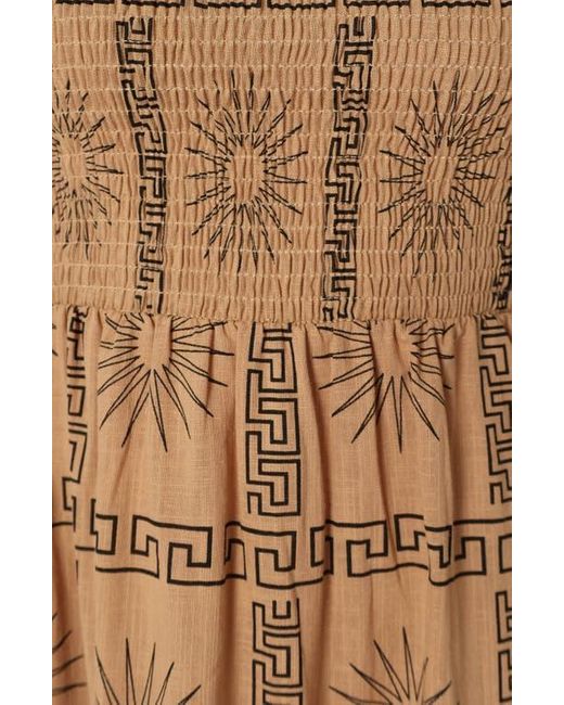 Petal & Pup Brown Soliel Puff Sleeve Midi Dress