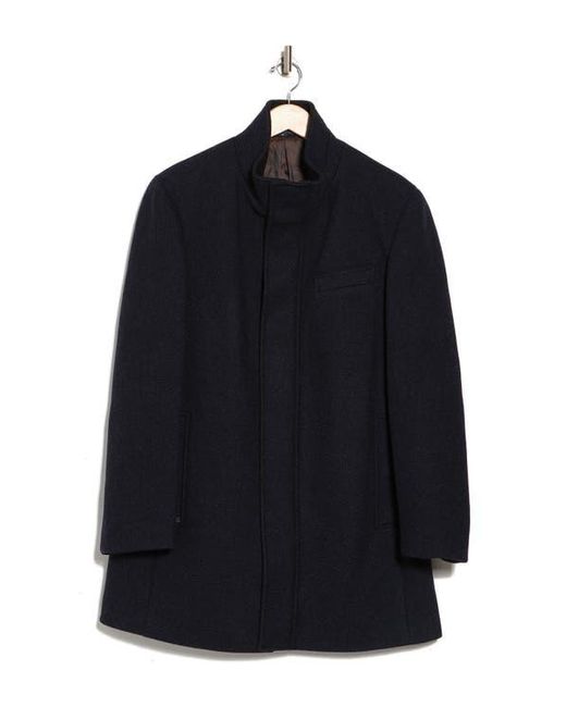 Hart Schaffner Marx Blue Genoa Wool Blend Twill Coat for men