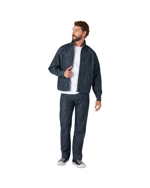 Fortela Blue Carol Rinse Denim Zip-Up Jacket for men