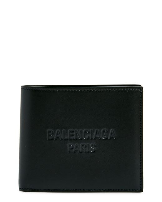 Balenciaga Black Duty Free Leather Bifold Wallet for men