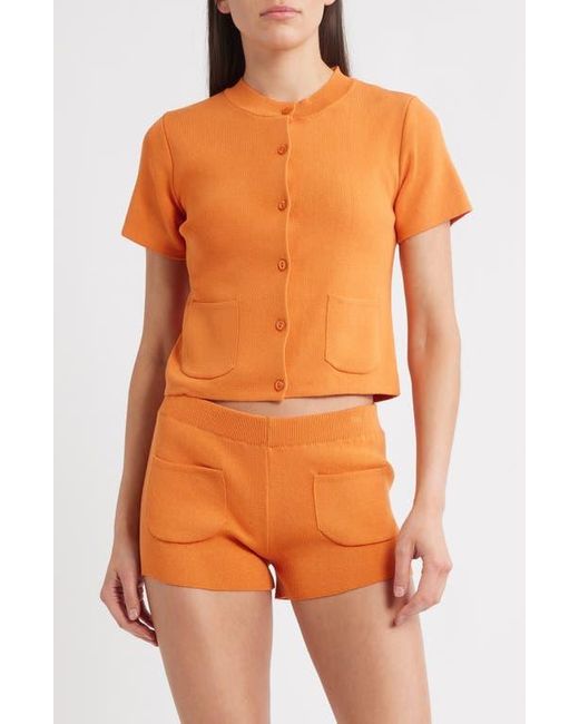 Mango Orange Figo Cardigan
