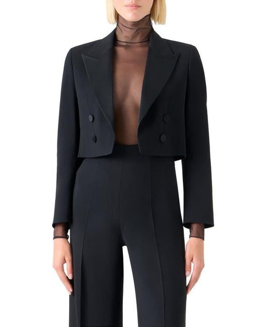 Akris Black Short Wool Blend Jacket