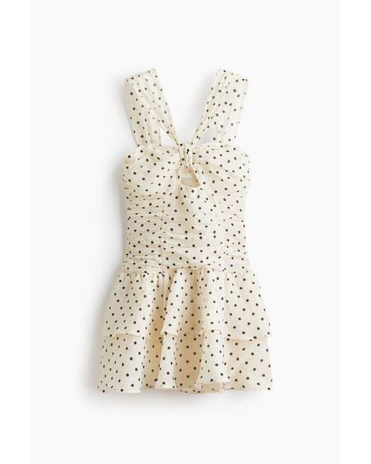 h&m white ruched dress courtbyafeather on LTK