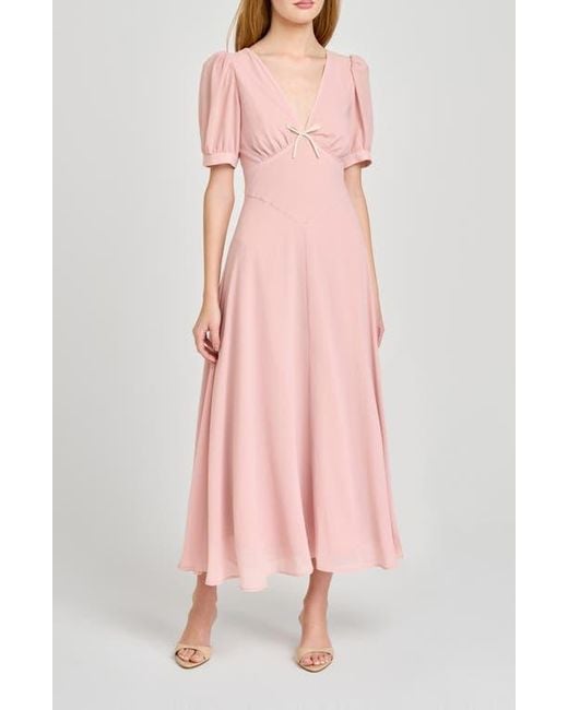 navy linen wrap dress Navy Linen Maxi Wrap Dress with Pleated Detail and Pockets main image 0