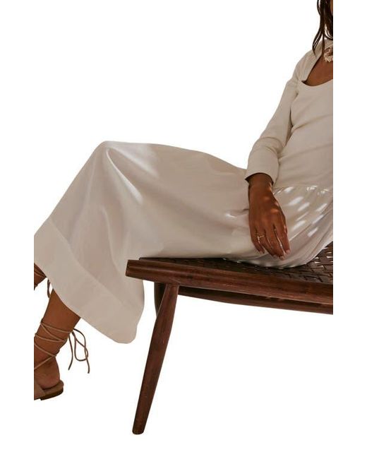 Free People Natural Aelia Long Sleeve Maxi Dress