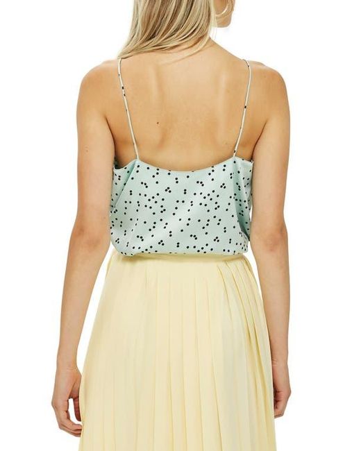 TOPSHOP Green Patterned Camisole