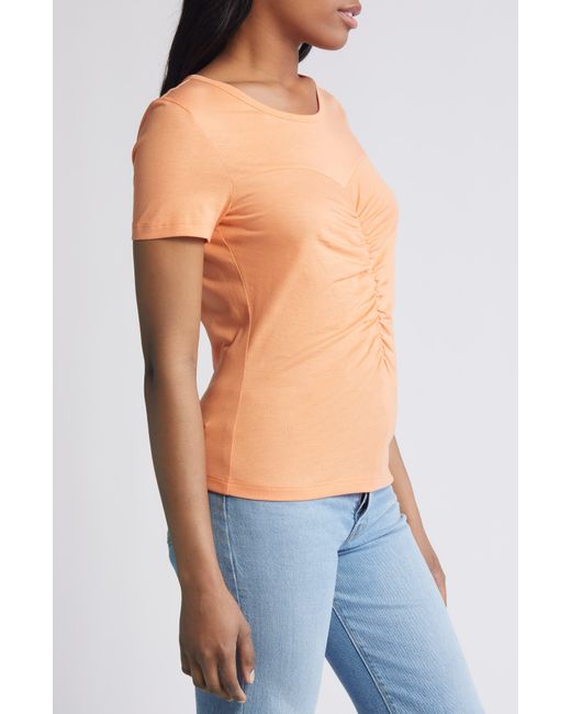 Nation Ltd Alina Ruched T-shirt in Blue | Lyst