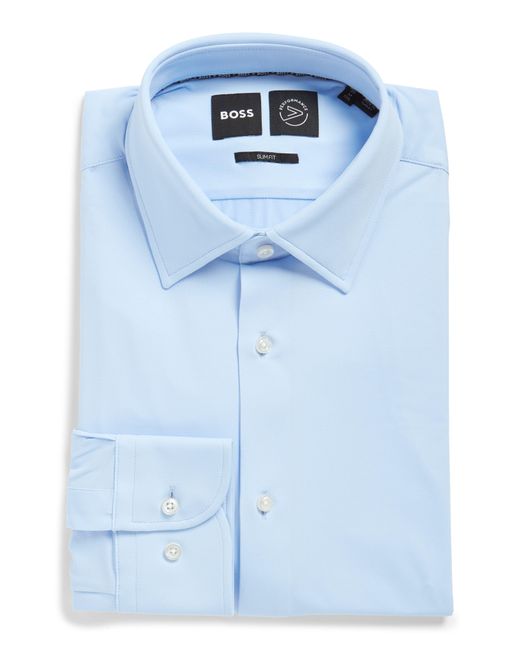 Boss Blue Hank Kent Slim Fit Dress Shirt for men