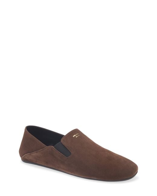 Prada Brown Pantofola Loafer for men