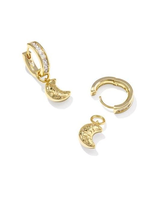 Kendra Scott Metallic Moon Huggie Earrings