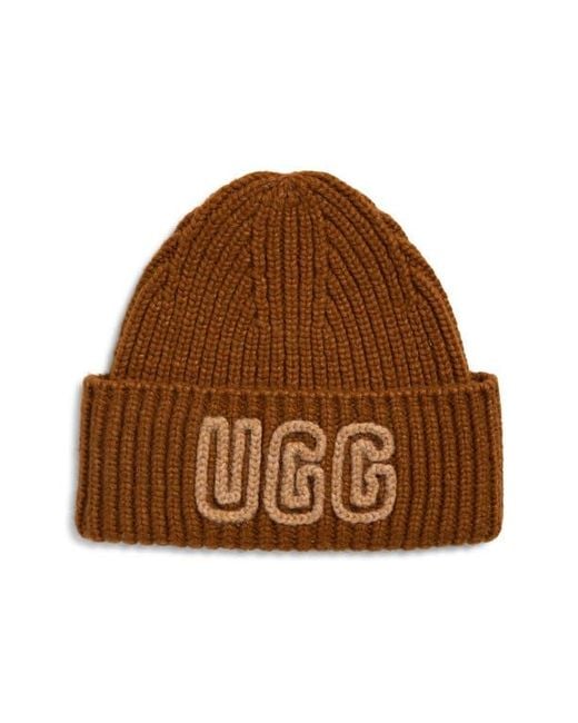 Ugg Brown Chunky Crafted Rib Beanie
