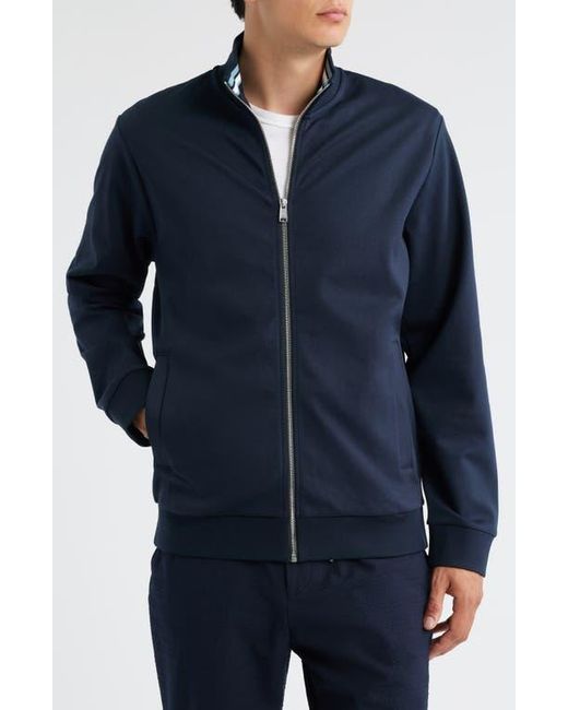 Boss Blue Shepherd Knit Zip Jacket for men