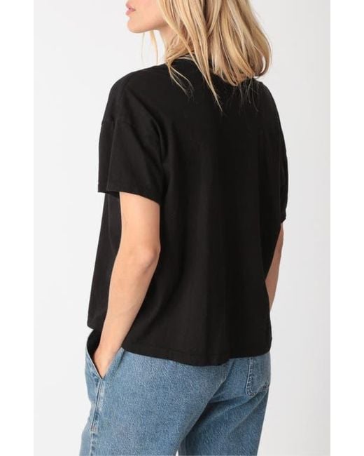 Electric and Rose Black Chase V-Neck Cotton T-Shirt