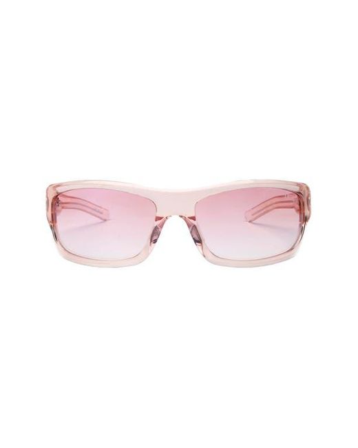 DEZI Pink Tints Out 61Mm Gradient Wrap Sunglasses