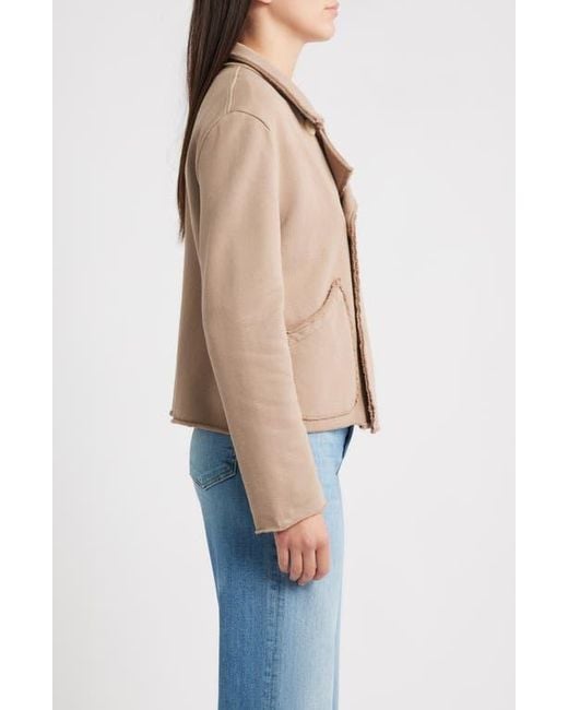 Frank & Eileen Blue French Terry Crop Peacoat