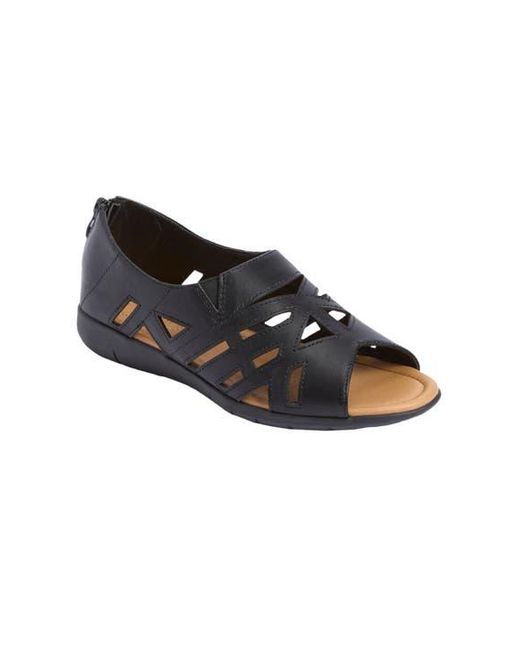 Comfortview Black The Nyla Gladiator Sandal