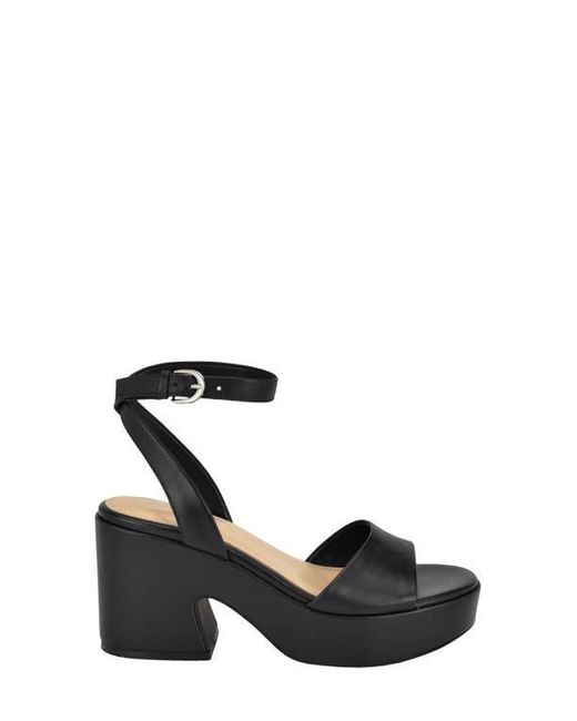 Calvin Klein Black Summer Ankle Strap Platform Sandal