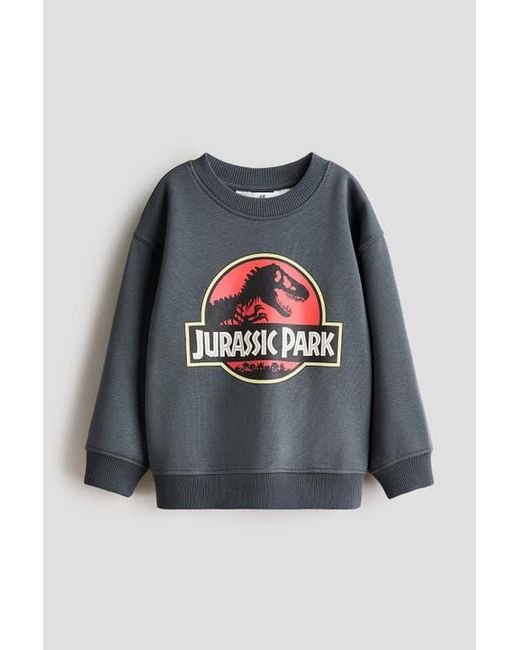 H&M Blue Printed Sweatshirt for men