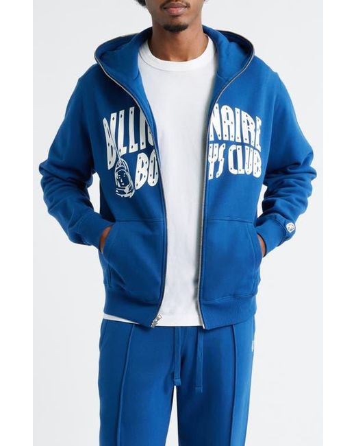 BBCICECREAM Blue Curve Graphic Zip Hoodie for men