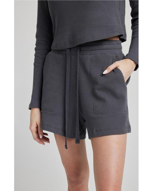 Losano Black Organic Cotton Drawstring Short