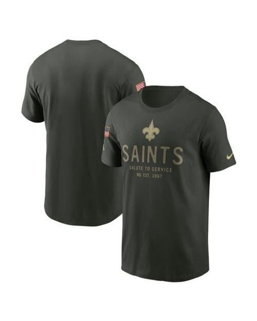 Nike Green New Orleans Saints 2025 Salute To Service Sideline Primary Edge Dri-Fit T-Shirt for men