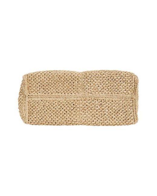 Clare V. Metallic Simple Woven Raffia Tote Bag