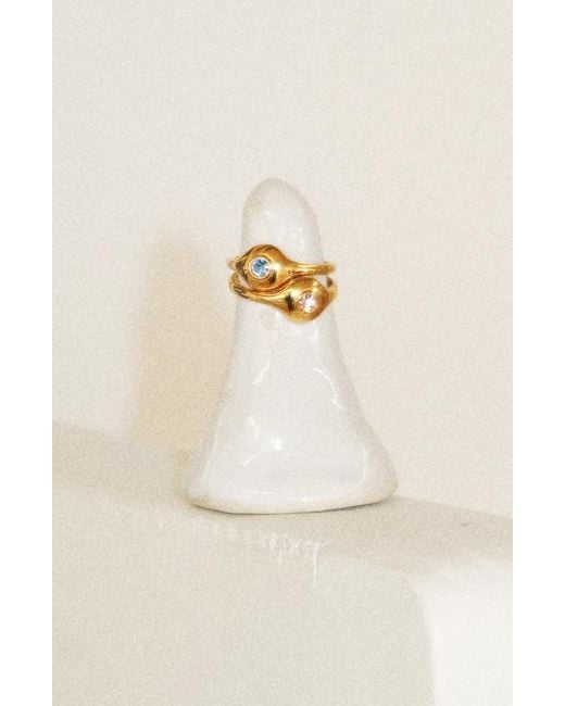Joiana Jewelry Metallic Stone Pinky Ring