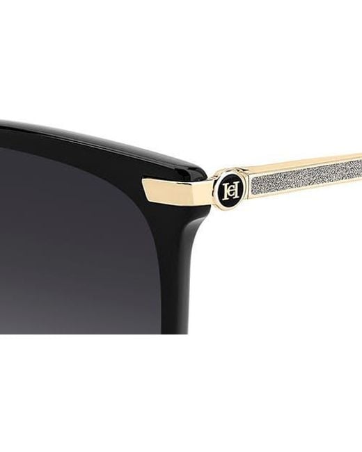 Carolina Herrera Black 55Mm Gradient Rectangular Sunglasses