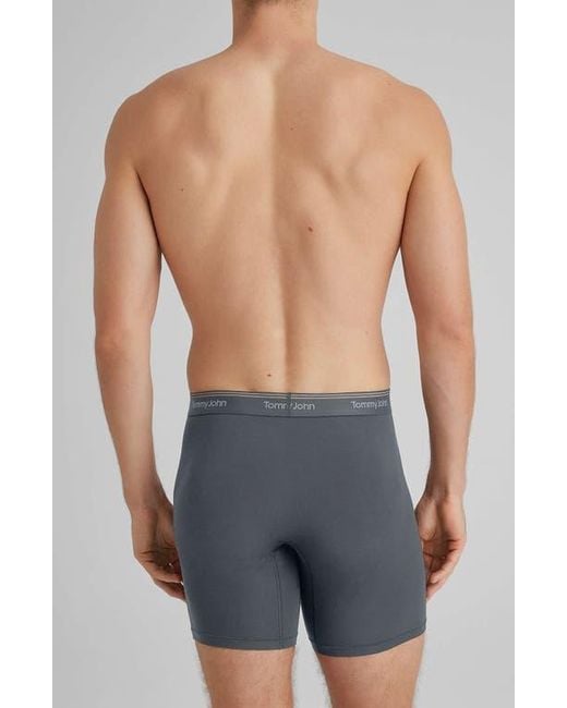 Tommy John Blue 3-Pack Ultra Soft Flex Boxer Briefs for men