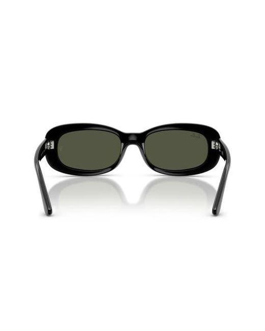 Ray-Ban Green 56Mm Oval Sunglasses