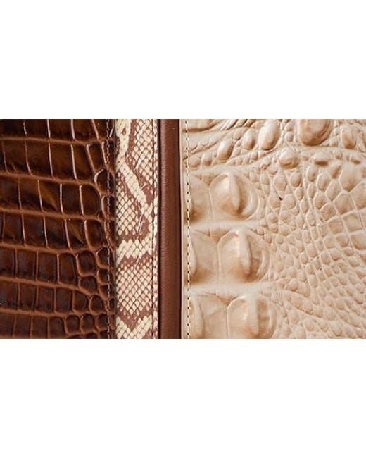 Brahmin Natural Hillary Embossed Leather Crossbody Bag