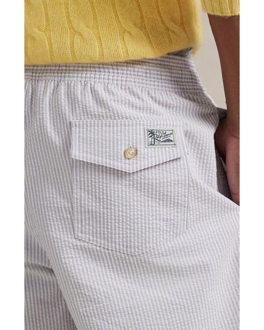 Polo Ralph Lauren Multicolor Traveler Seersucker Swim Trunks for men