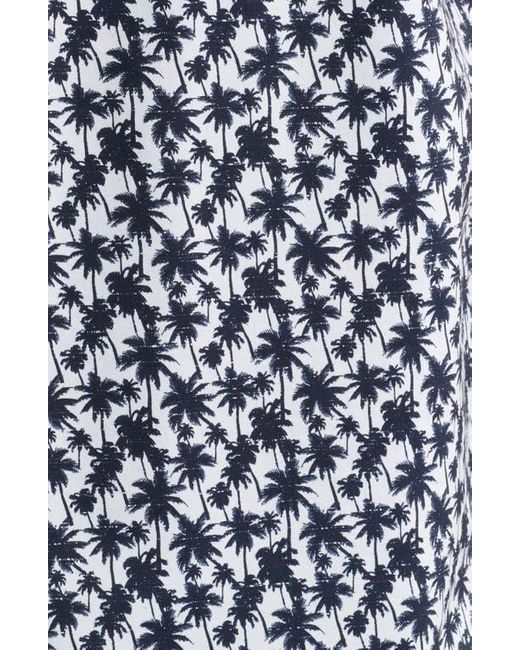 Bugatchi Blue Victor Ooohcotton Palm Tree Print Polo for men