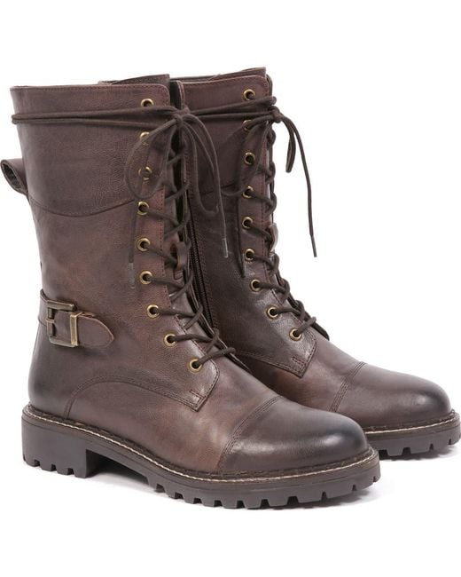 Celtic & Co. Brown Tall Ankle Lace Up Boot