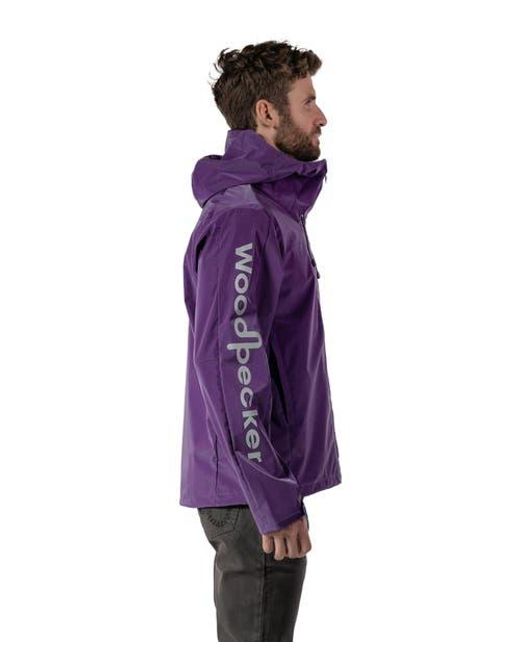 Woodpecker Purple Wind Rain Shell Jacket for men